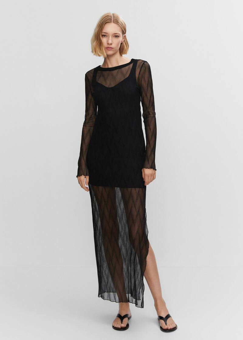 Sheer fabric dress | MANGO (US)