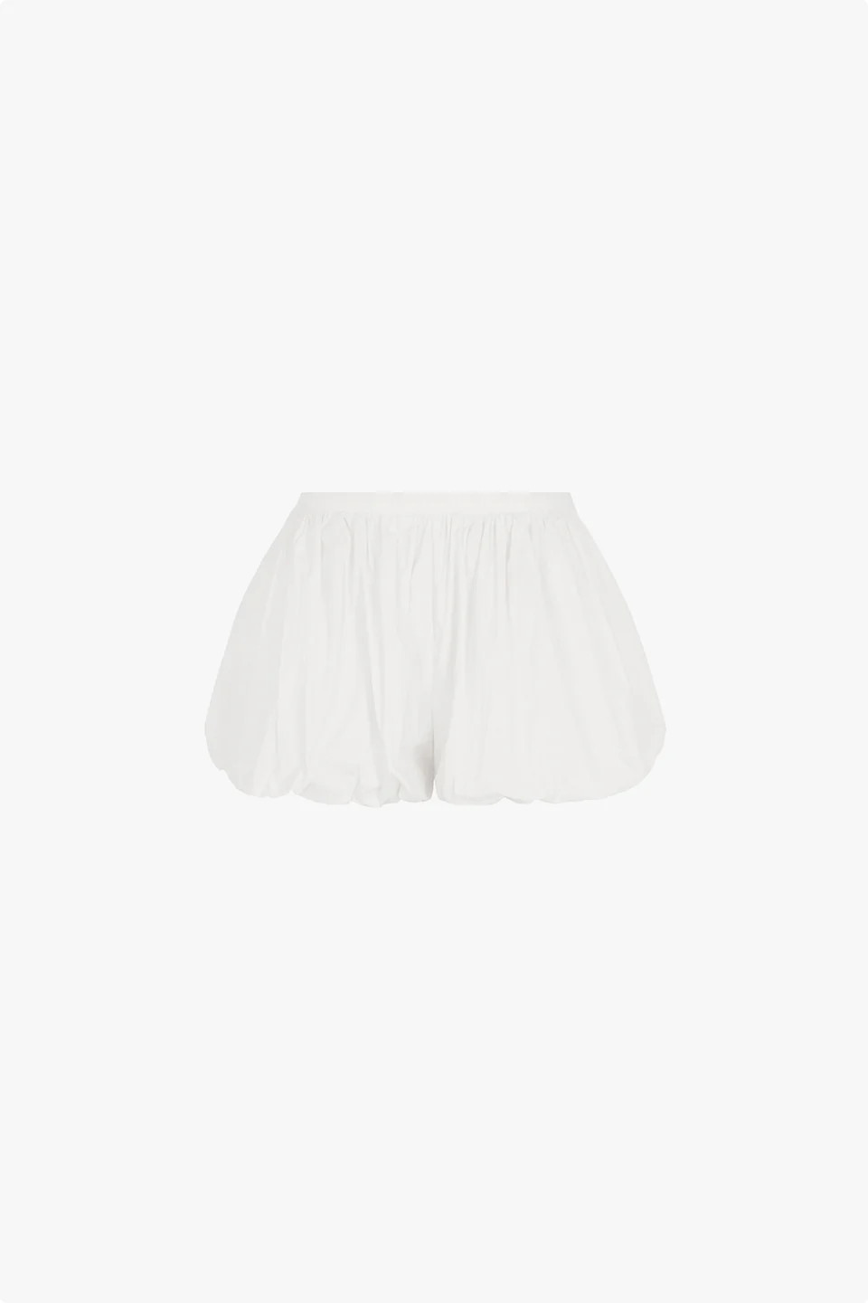 ALIGNE Bubble Hem Poplin Short - White | Paulo | ALIGNE UK & EU