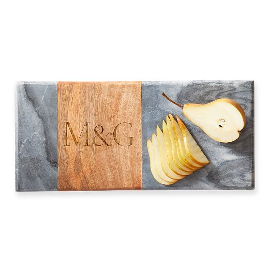 Wood and Marble Rectangle Cheese Board | Mark and Graham
