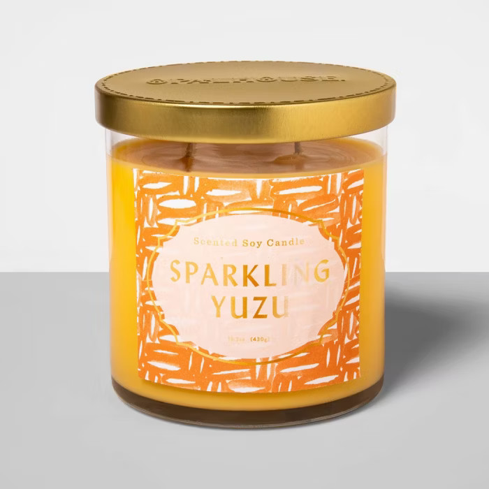 15.1oz Lidded Glass Jar 2-Wick Candle Sparkling Yuzu - Opalhouse™ | Target