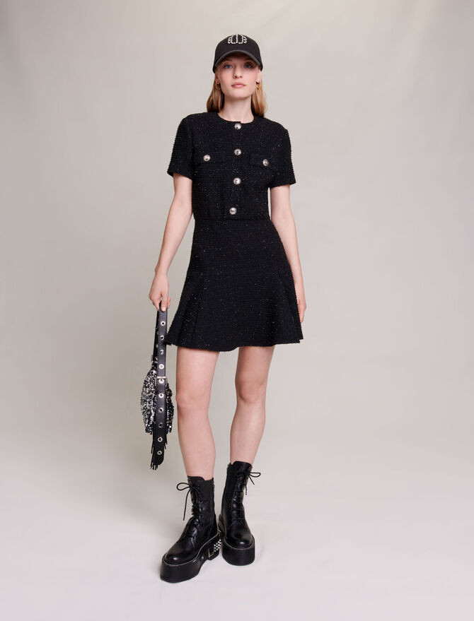 Short tweed dress | Maje US