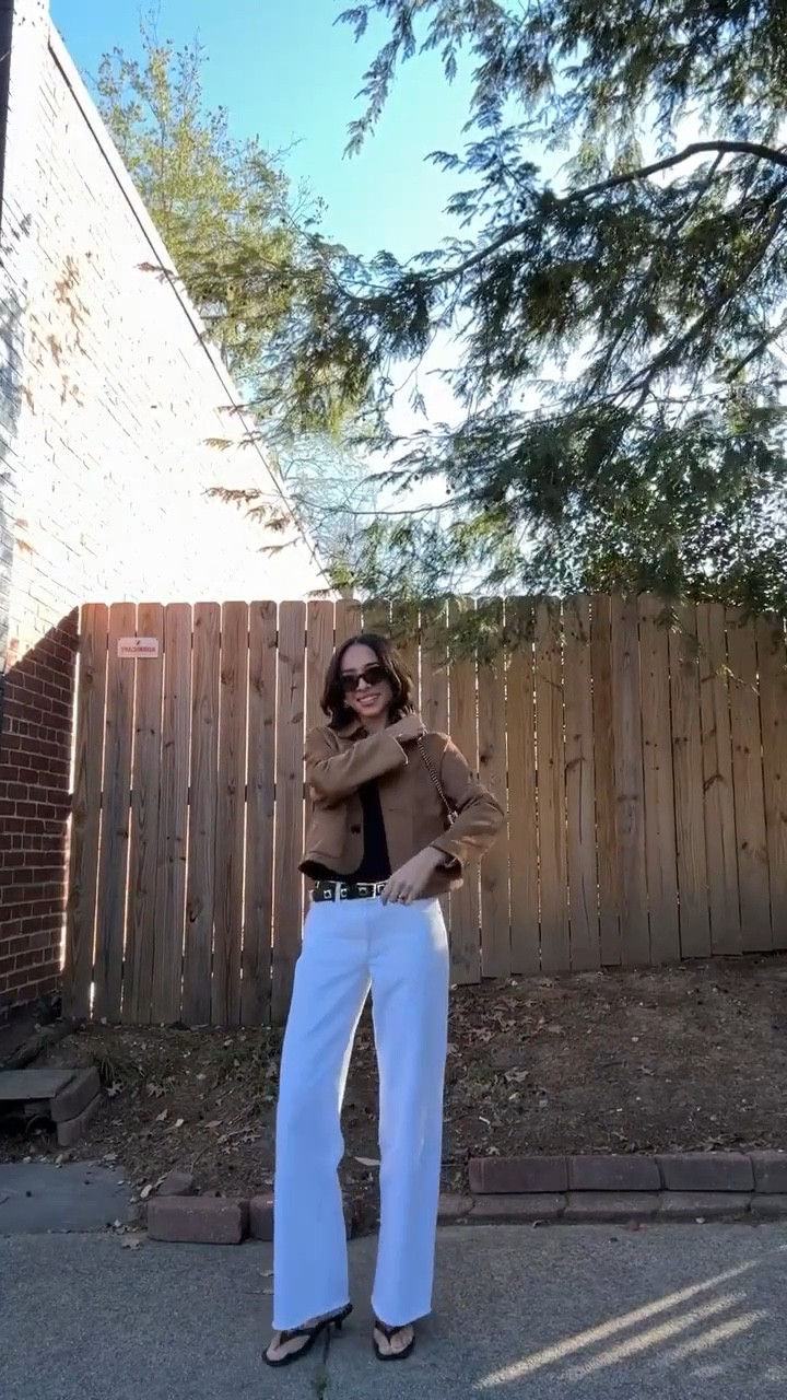 How to style white jeans 🤍 Ise code AF20 to save 20% off Abercrombie in app! Wearing size s suede jacket (exact OOS but I’ve linked similar) and size 26 long jeans 

Spring outfit Summer outfit Date night outfits White denim Abercrombie jeans

#LTKSaleAlert #LTKSeasonal