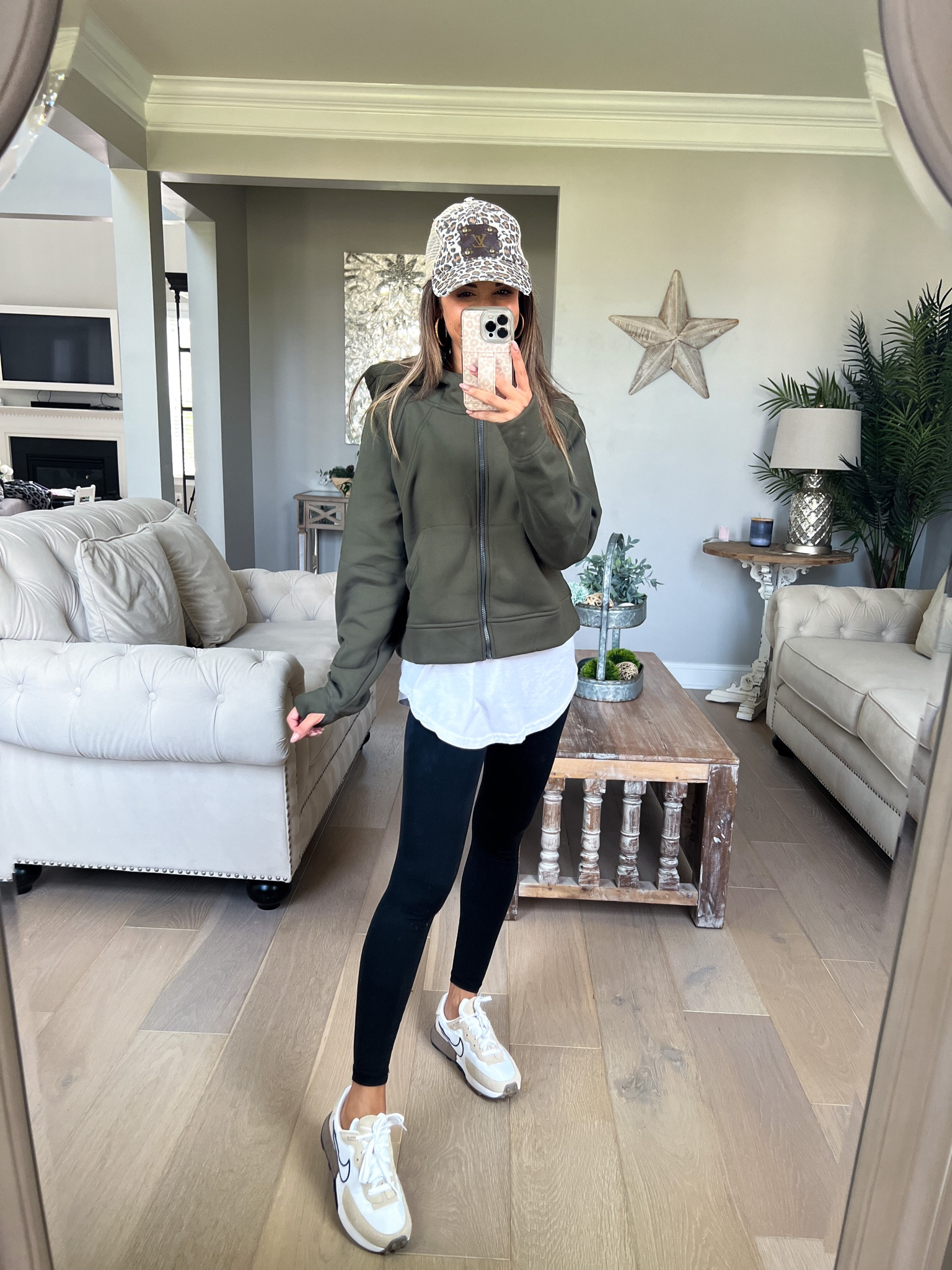 Lululemon look a like hoodie//size small//long tank//size small//leggings//xs short//5’1//Nike sneakers//5’1//

#LTKsalealert #LTKunder50 #LTKshoecrush