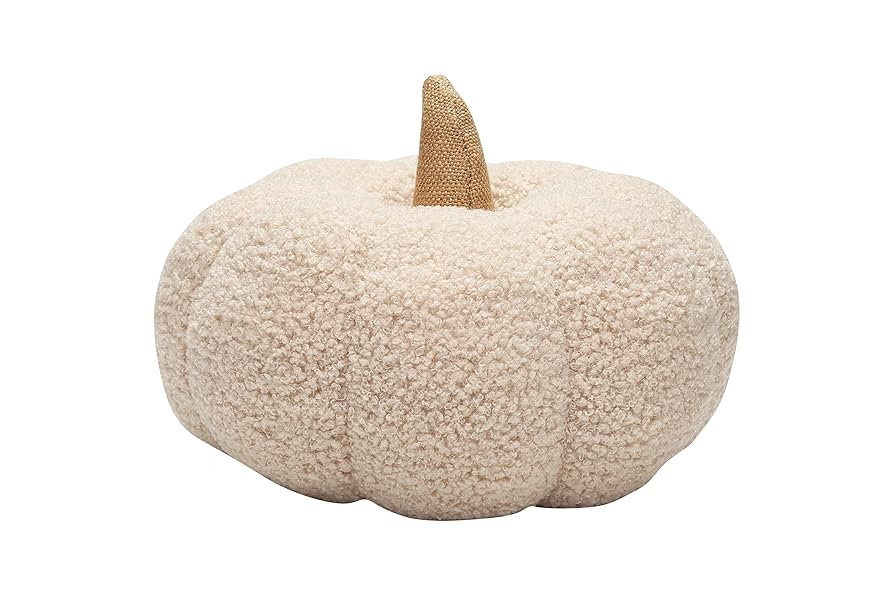 Pearhead Sherpa Pumpkin, Plush Stuffed Halloween Home Decorations, Modern Fall Home Decor, 6.5" x... | Amazon (US)