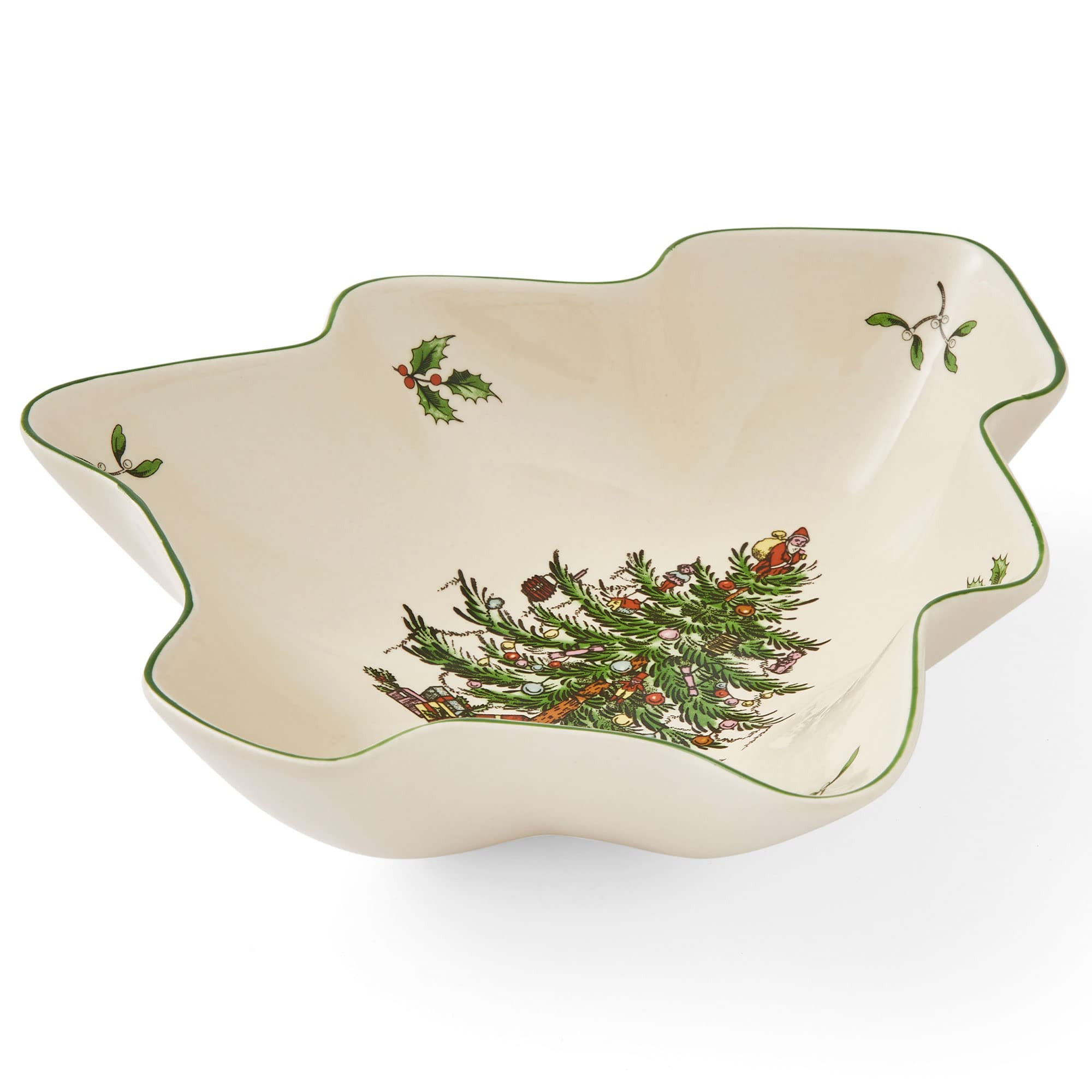 Spode Christmas Tree Serving Dish, 9-inch Tree-Shaped Bowl, Fine Earthenware, Dishwasher Safe, Decorative Serveware, Festive Tableware, Perfect Holiday Entertaining & Home Décor | Amazon (US)