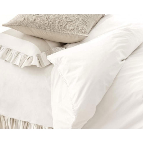 Pine Cone Hill Petite Ruï¬„e White Sheet Set King set includes 1 ï¬‚at sheet (108" x 106" + 1/2" f.. | Gracious Style