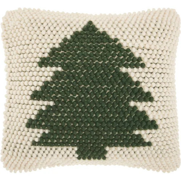 Mina Victory Christmas Tree Loops Throw Pillow - On Sale - Overstock - 18656097 | Bed Bath & Beyond
