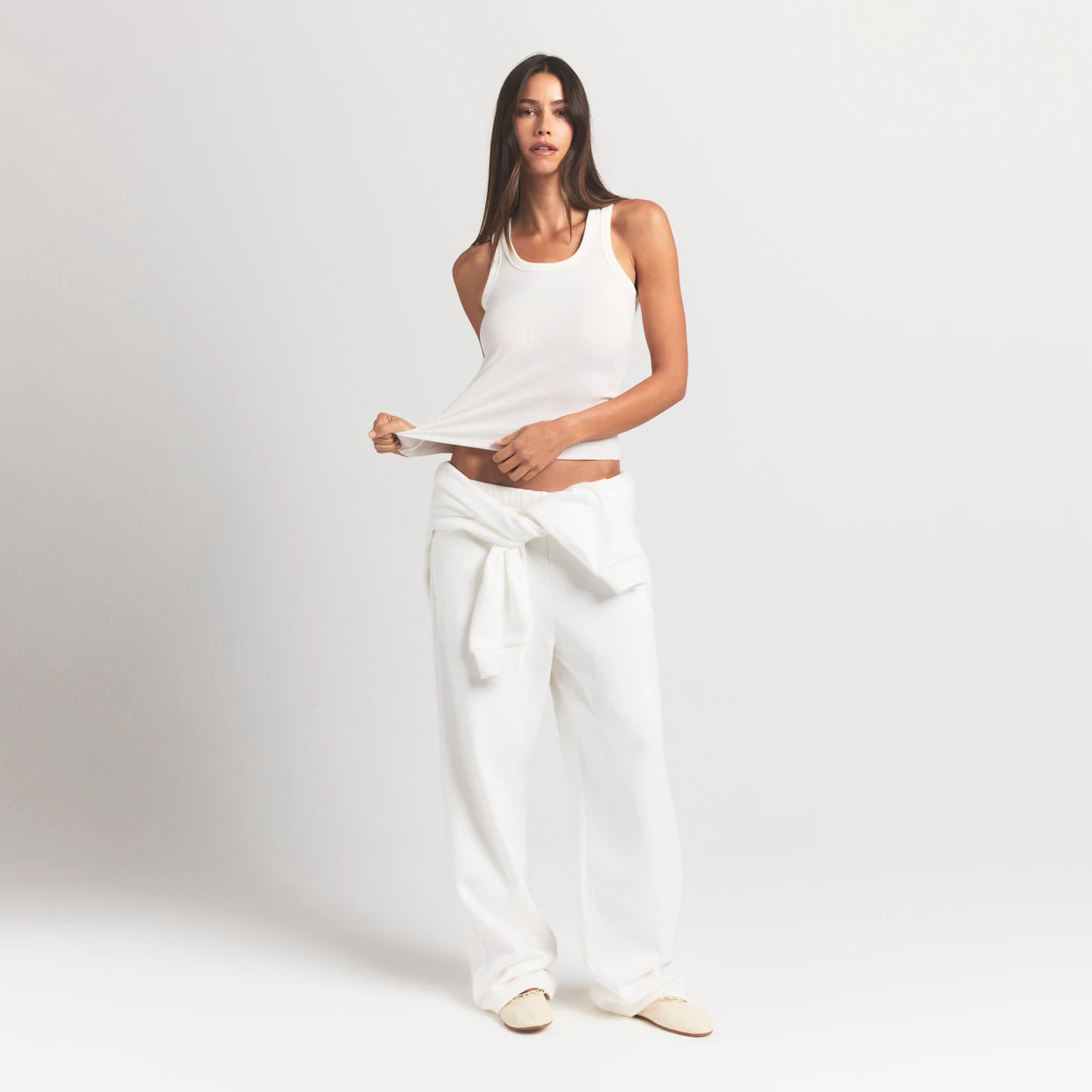COTTON FLEECE CLASSIC STRAIGHT LEG PANT | MARBLE | SKIMS | SKIMS (US)