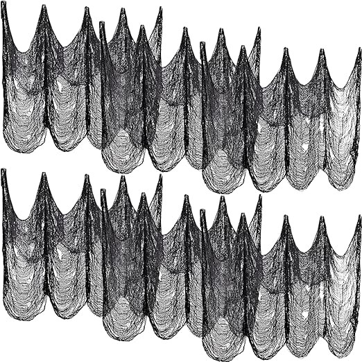 Legigo 6 Pack Black Halloween Creepy Cloth(30 x 72 Inch)- Spooky Scary Gauze for Halloween Party ... | Amazon (US)