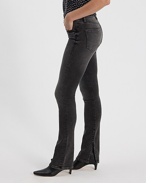 Mid Rise Washed Black Hyper Sculpt Skyscraper Jeans | Express