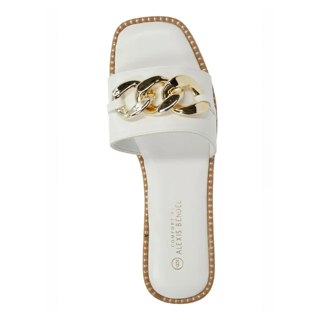 Alexis Bendel Women's Hardware Slide Sandals, Sizes 6-11 | Walmart (US)