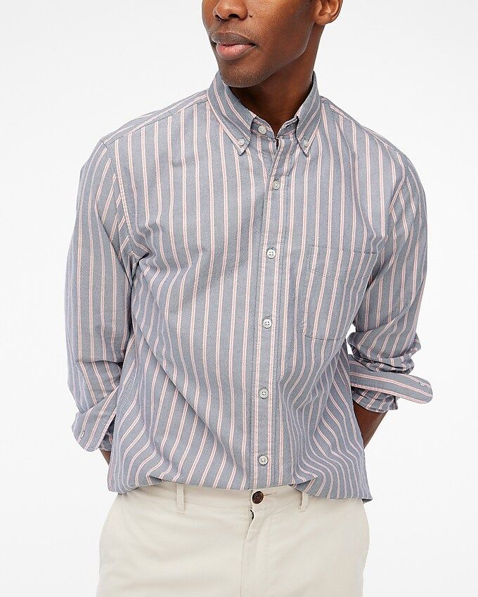 Striped long-sleeve classic oxford shirt | J.Crew Factory