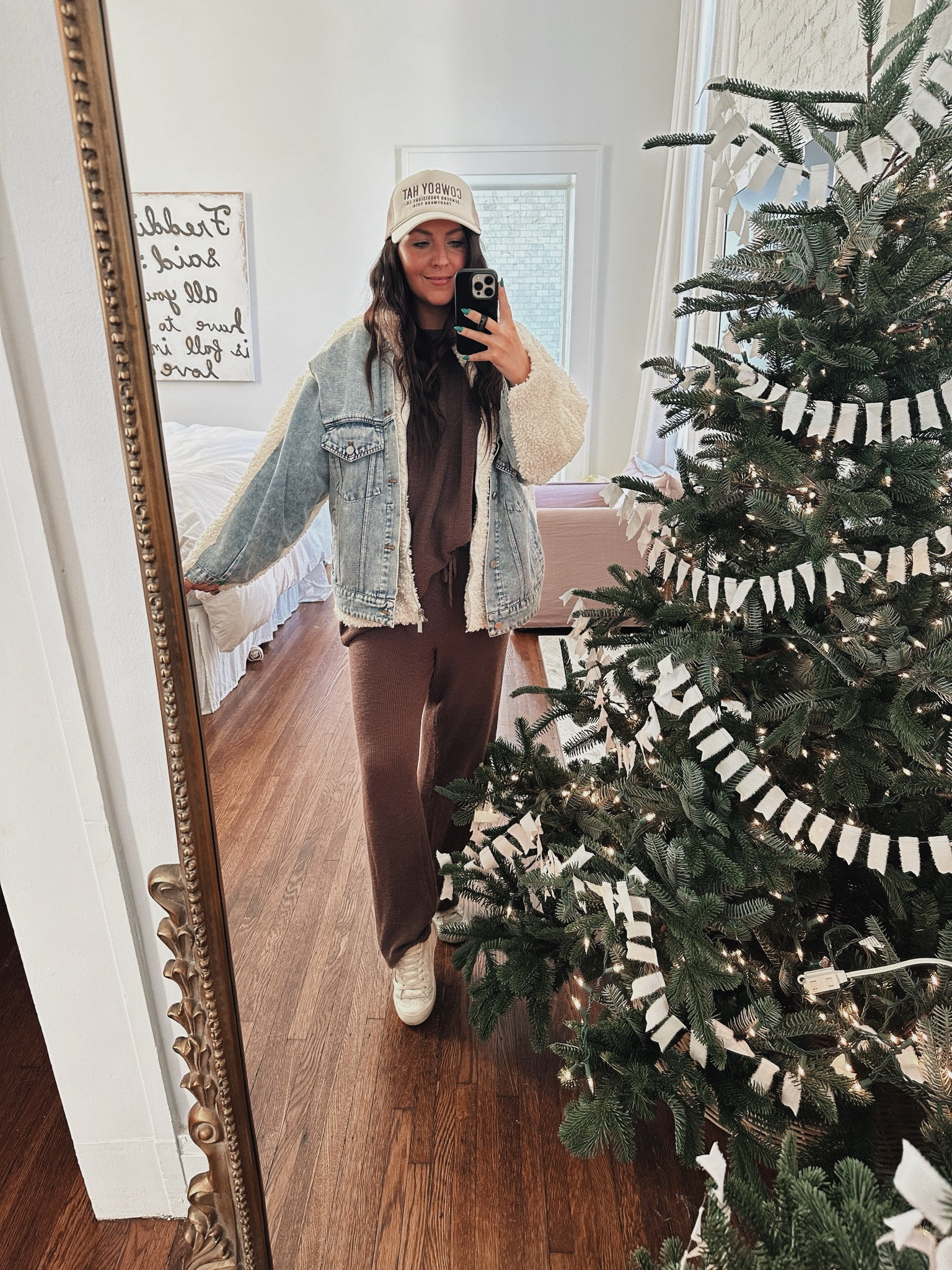 My fave Free People cozy set paired with sherpa denim jacket! Wearing size small in both!

#LTKstyletip #LTKSeasonal #LTKfindsunder100