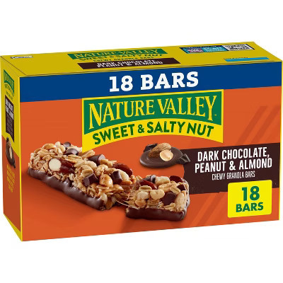 Nature Valley Dark Chocolate Peanut & Almond Granola Bars - 18ct | Target