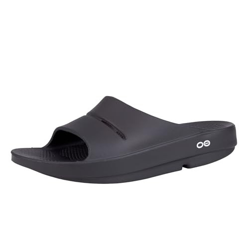 OOFOS OOahh Recovery Slide, Black - Women’s Size 11, Men’s Size 9 | Amazon (US)