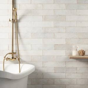 Mandalay White 2.95 in. x 11.81 in. Polished Ceramic Wall Tile (5.38 sq. ft./Case) | The Home Depot