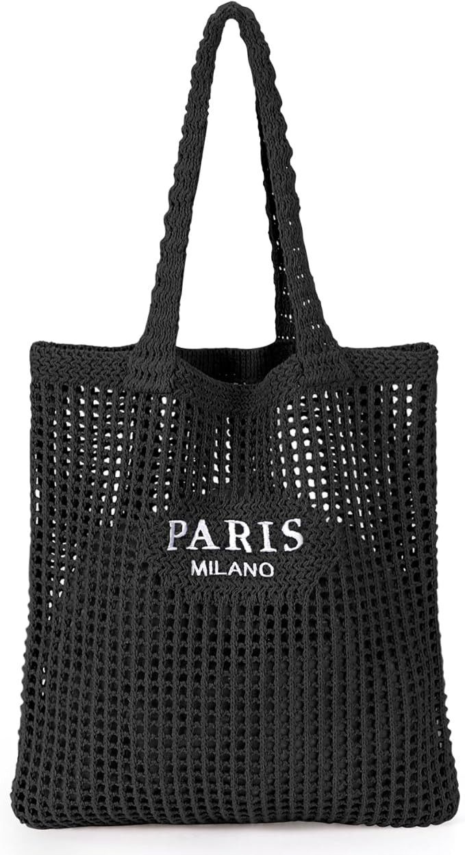 Ayieyill Crochet Tote Bag For Women, Crochet Mesh Beach Tote Bag Summer Vacation Aesthetic Boho K... | Amazon (US)