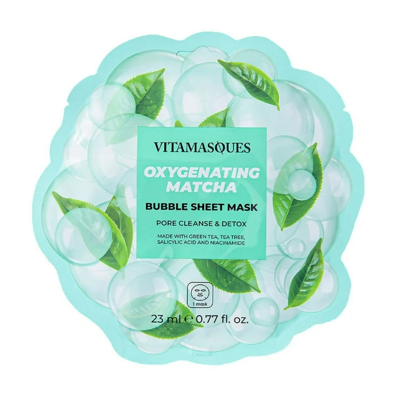 Vitamasques Oxygenating Matcha Green Tea Face Mask for All Skin Types, 1 Sheet Mask | Walmart (US)