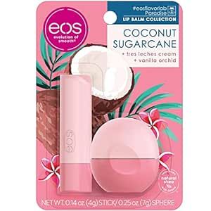 eos FlavorLab Paradise Lip Balm - Coconut Sugarcane | Long-Lasting Hydration | Lip Care for Dry L... | Amazon (US)