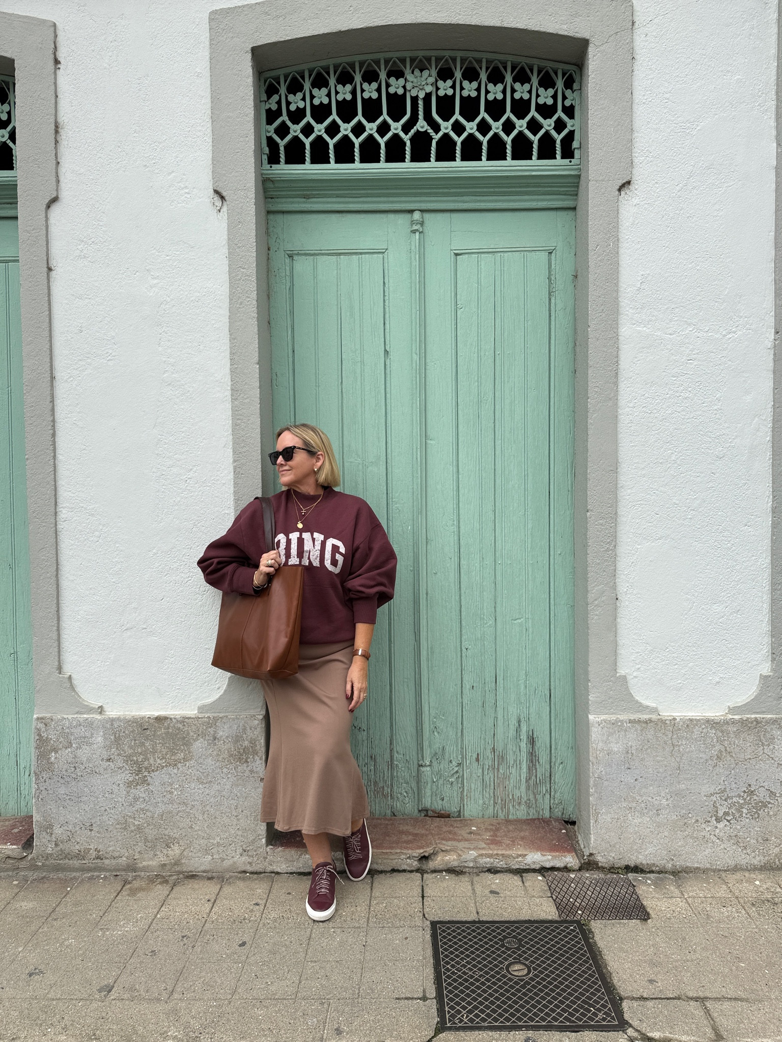 Anine Bing sweat keeping me warm in Portugal. I’m in M. This one is intentionally oversized in bust and arms.

#LTKover50style #LTKaustralia #LTKtravel