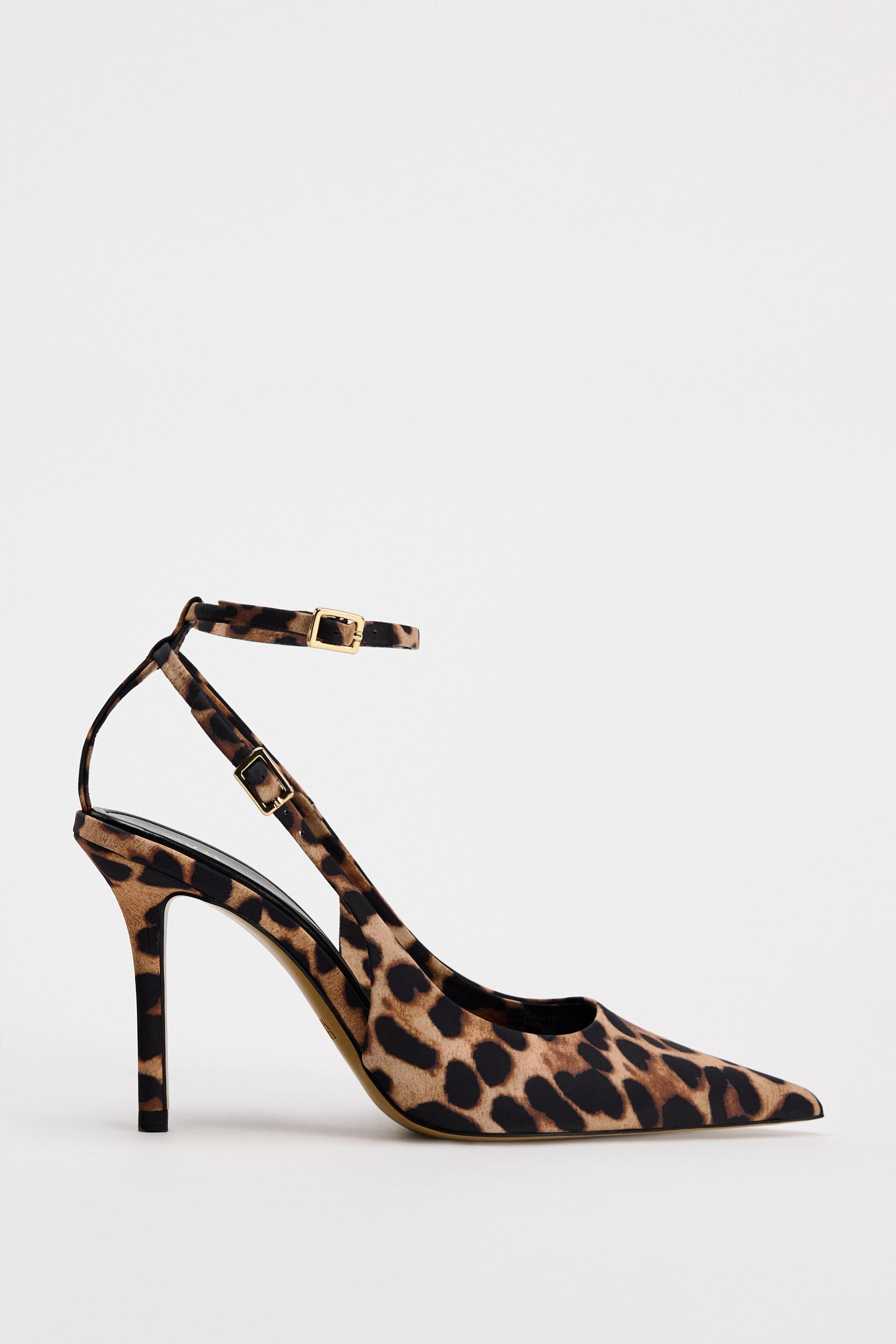 ANIMAL PRINT SLINGBACK HIGH HEELS | Zara UK