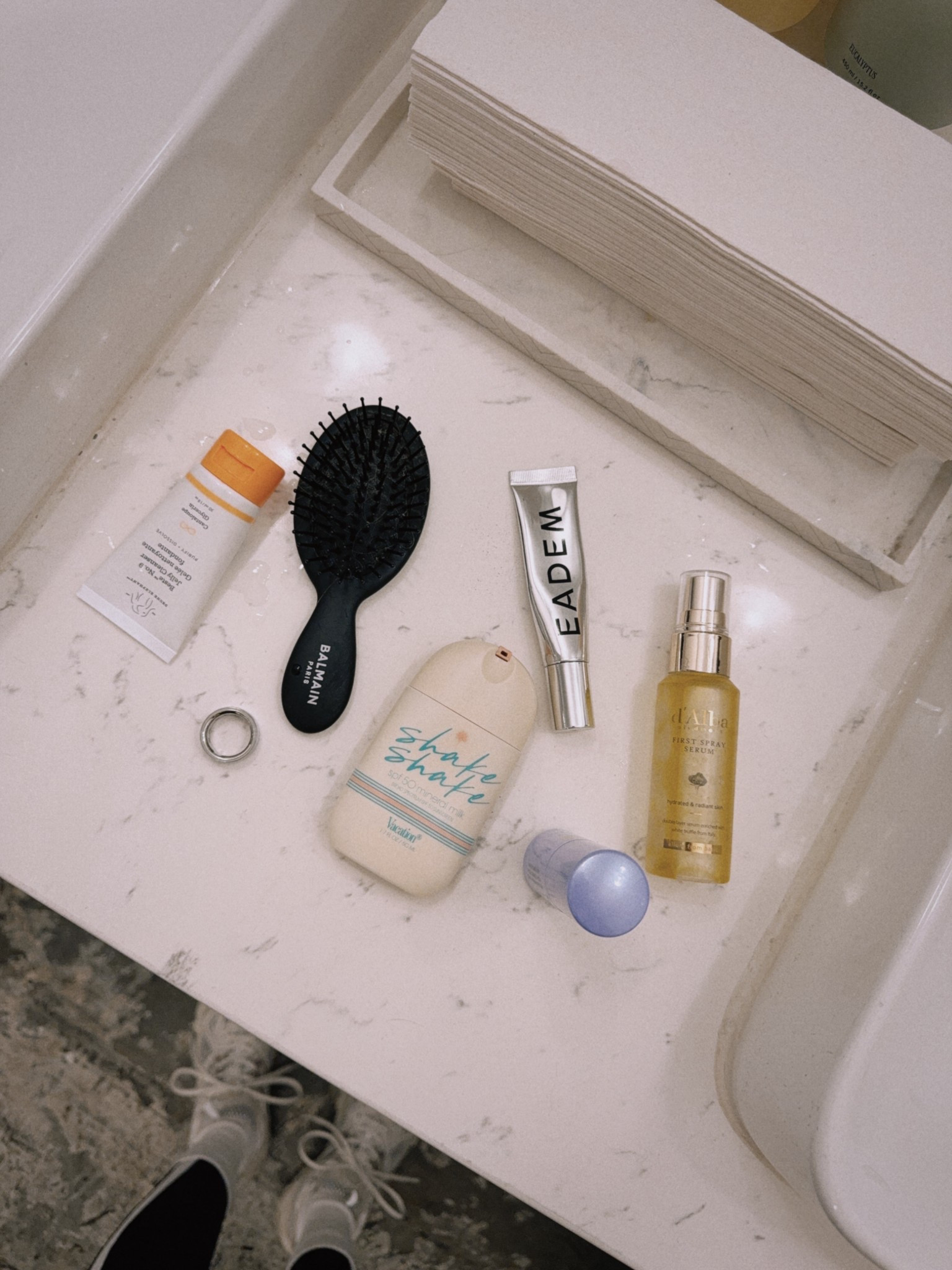 Post workout skincare lineup 