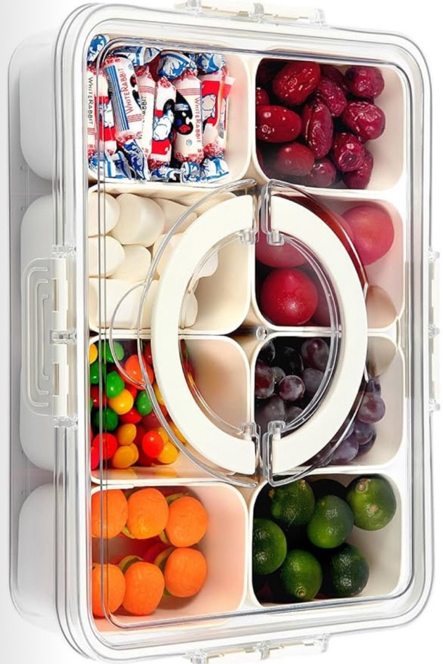 Snackle box! I love getting this filled with food before the kids get home from school because they are always so hungry. I fill it up with all the things like chips, cookies, fruits, veggies, hummus! So much for fun to eat this way and easy to travel with. 