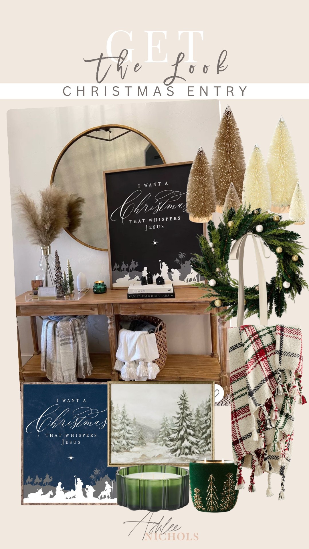 Christmas decor for the entryway 