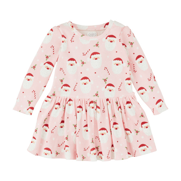 Pink santa t-shirt dress | Mud Pie