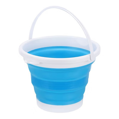 Unique Bargains Space Saving Portable Collapsible Plastic Cleaning Bucket Blue 10L/2.6Gallon | Target