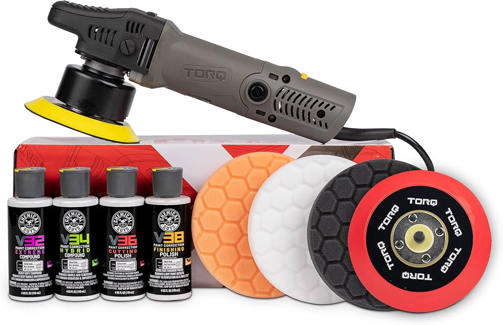 Chemical Guys BUF_503X TORQX Random Orbital Polisher, Pads, Polishes & Compounds Kit - 9 Items | Amazon (US)