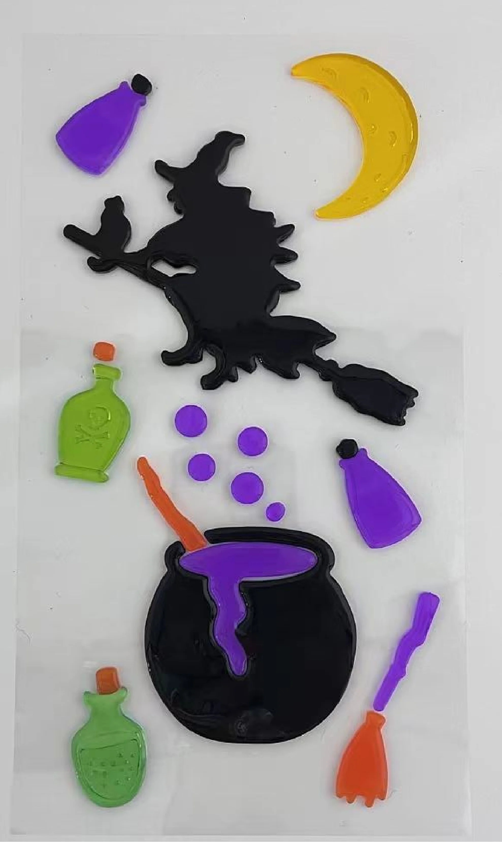 Witch Gel Clings, Multicolor. 5.5" x 12", Halloween by Way To Celebrate | Walmart (US)