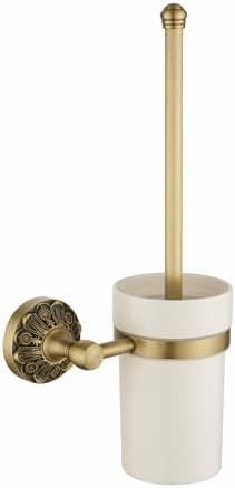 Antique Brass Toilet Brush and Holder, Bathroom Wall Mounted Toilet Bowl Brush with Canister, Vin... | Amazon (US)