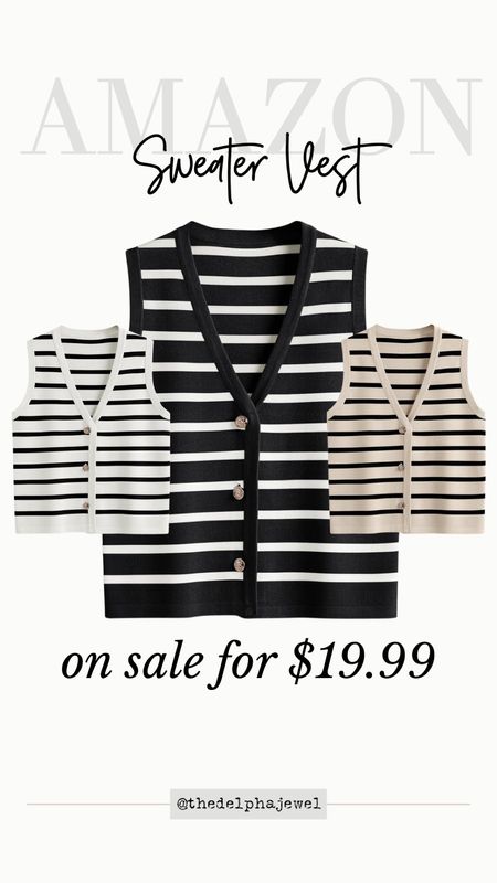 Striped sweater vests from Amazon are on sale for $19.99



#LTKstyletip #LTKsalealert #LTKfindsunder50