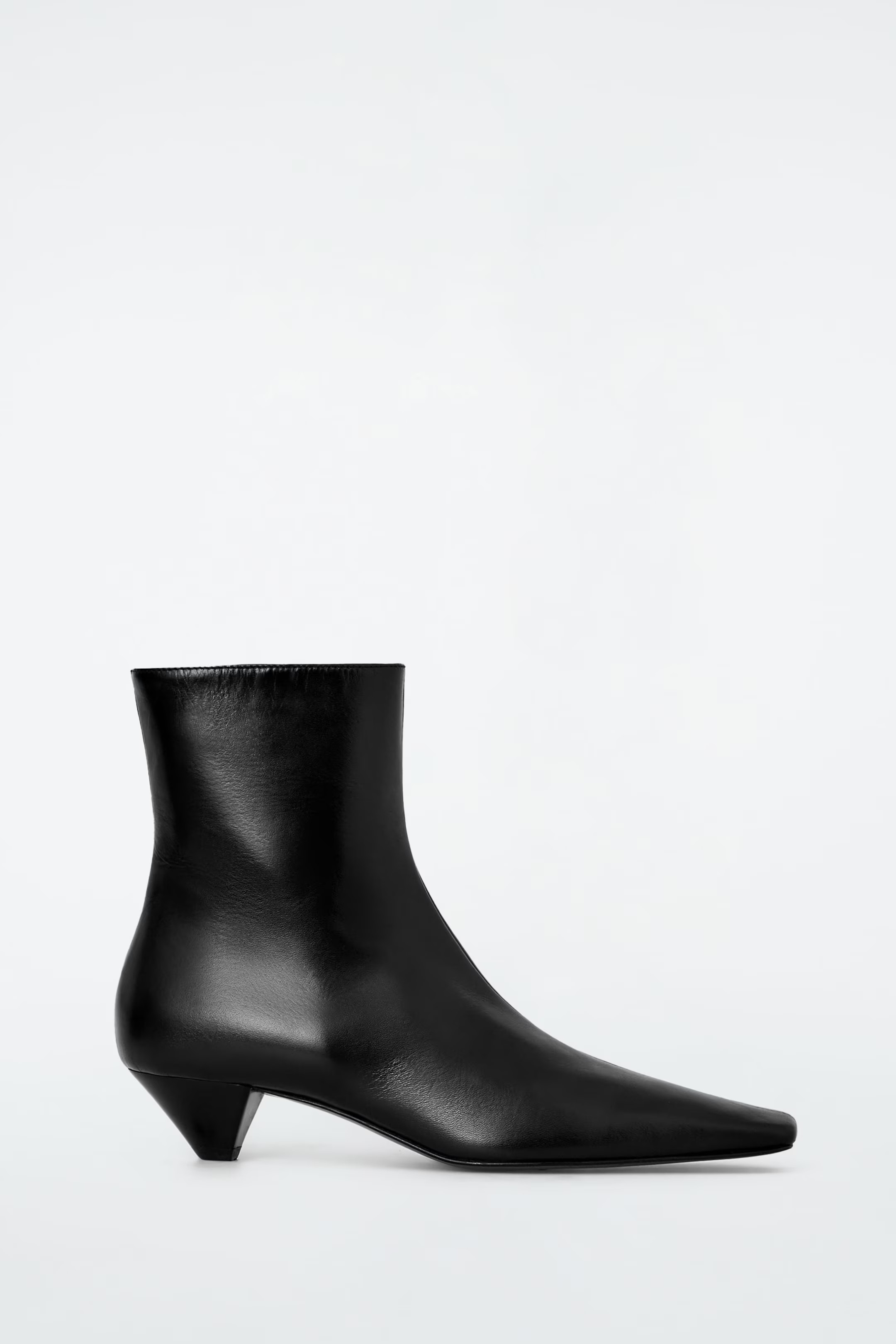 SQUARETOE LEATHER ANKLE BOOTS - BLACK | COS US | COS (US)
