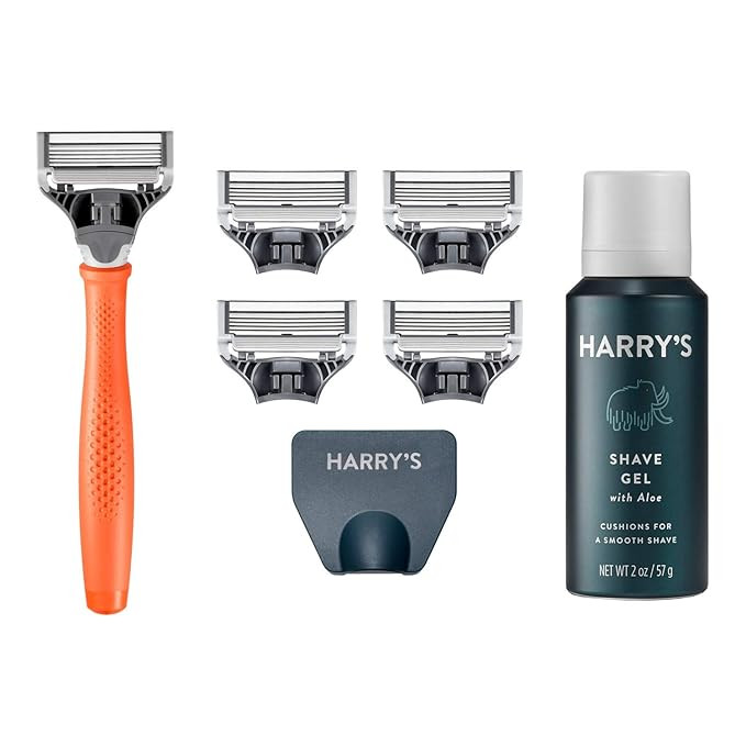 Harry's Razors for Men - Men's Razor Set with 5 Razor Blade Refills, Travel Blade Cover, 2 oz Sha... | Amazon (US)