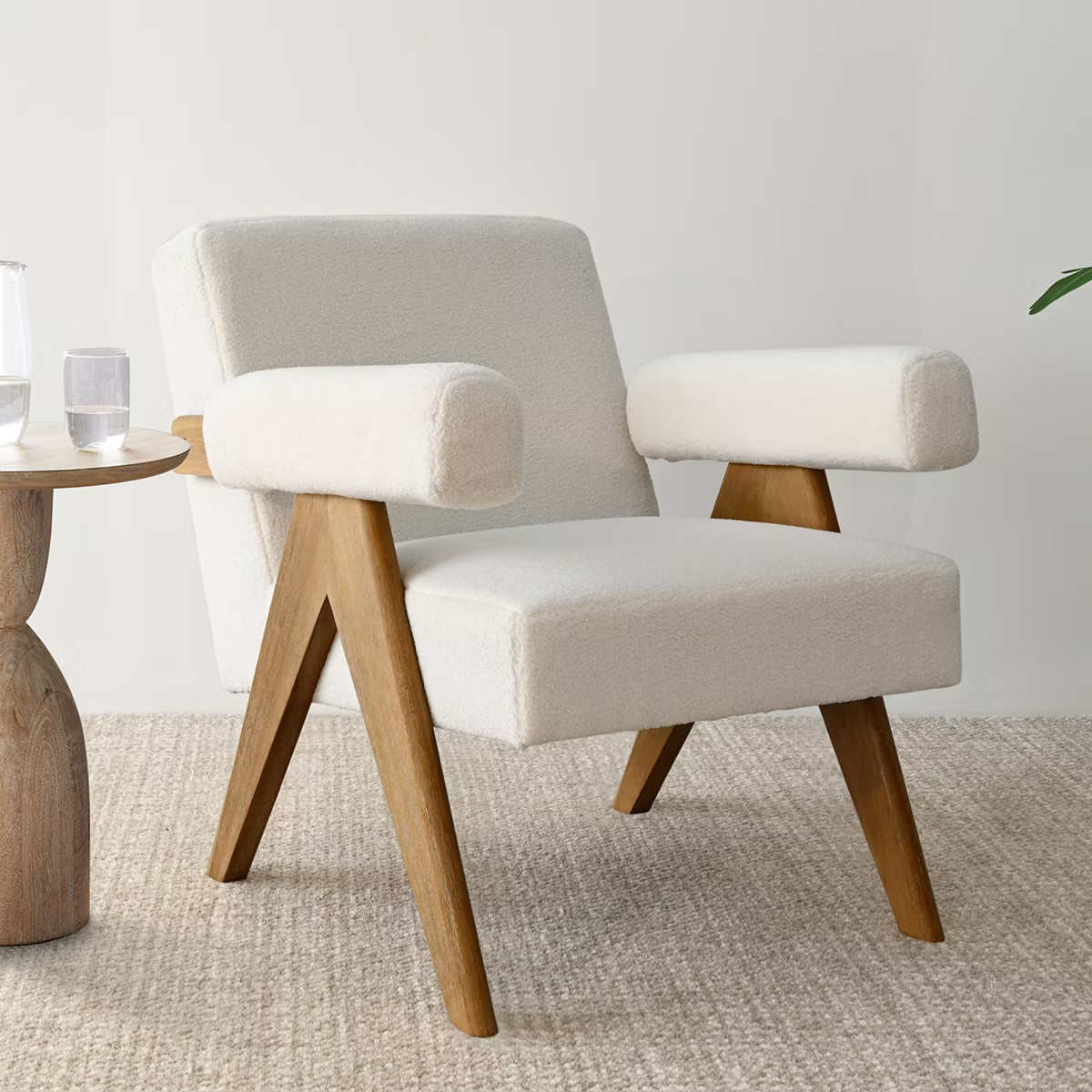 Morgan Accent Chair With Arms,22.5" Wide Lounge Armrest Linen Accent Chair,Upholstered Seat and B... | Target