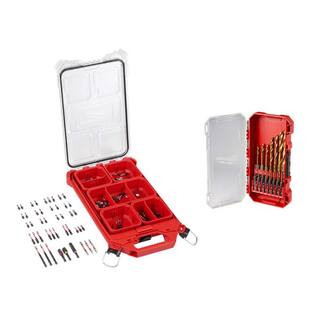 Shockwave Impact Duty Alloy Steel Screw Driver Bit Set with Titanium Drill Bit Set with Packout Case (105-Piece) | The Home Depot