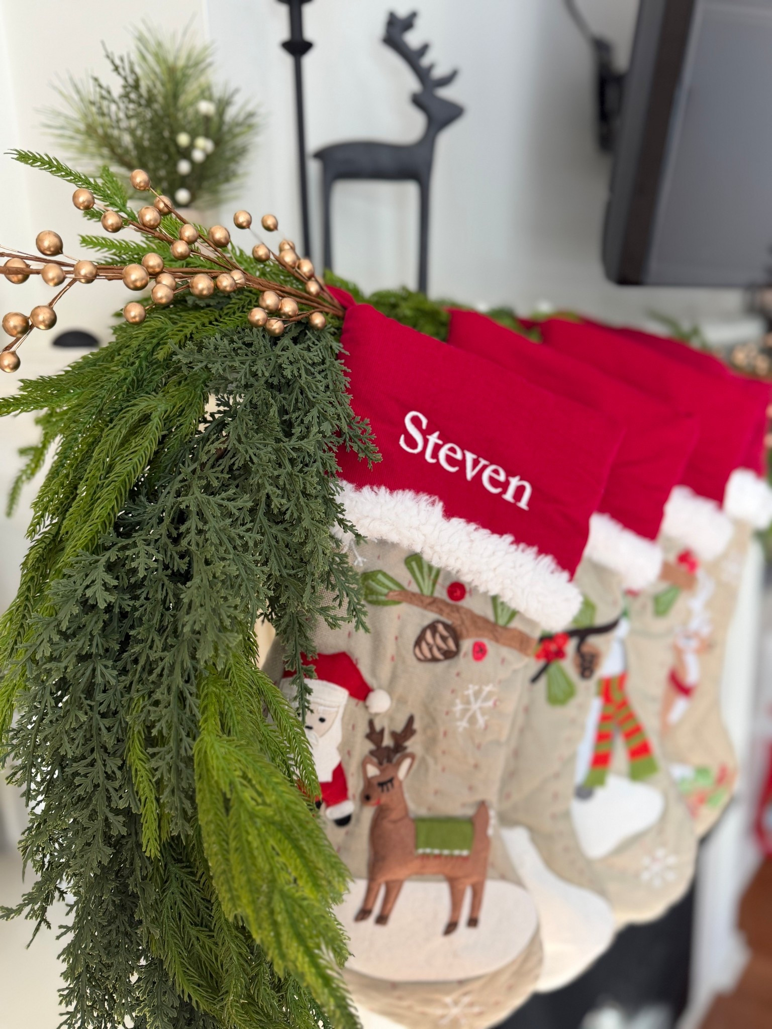 Adding a little bit of gold to my mantel garland this year 💛

#LTKHoliday #LTKHome #LTKSeasonal