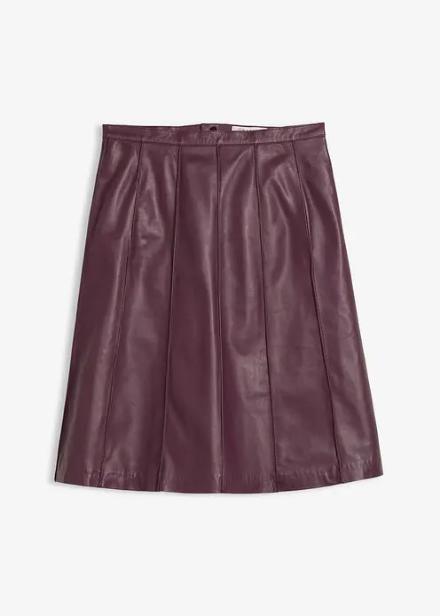 Ausgestellter Lederrock  aus Lammnappa | Bonprix DE