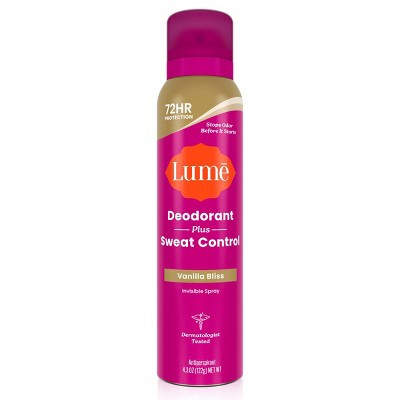 Lume Deodorant Plus Sweat Control Clinical Strength Invisible Spray Antiperspirant - Vanilla Bliss - 4.3oz | Target