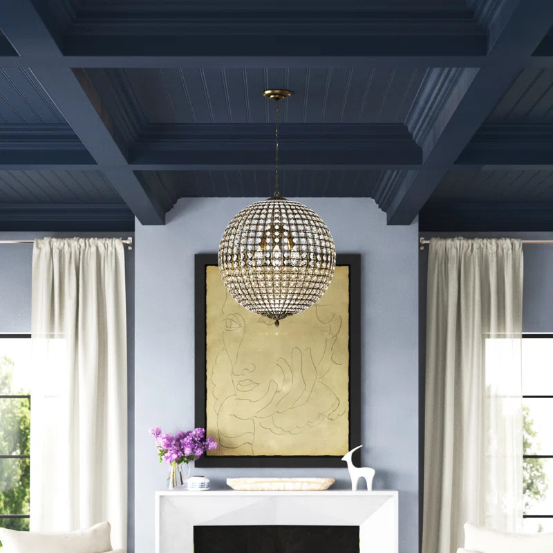 Stoke Bishop 4 - Light Antique Bronze/Clear Sphere Pendant | Wayfair North America