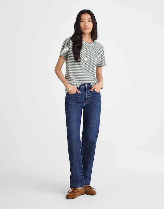 The Perfect Crewneck Tee in Allday Jersey | Madewell