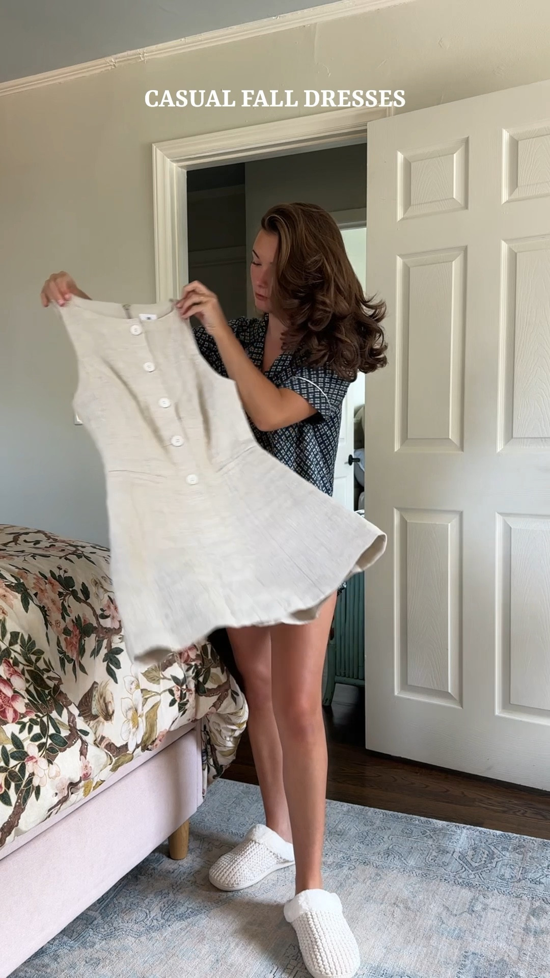 I’m 5’2” and usually wear xs! I sizes down and went petite with the denim dress but wearing my usual size in everything else!🤍 #casual #falldresses #casualdresses #falloutfits 

#LTKSeasonal #LTKStyleTip #LTKFallSale