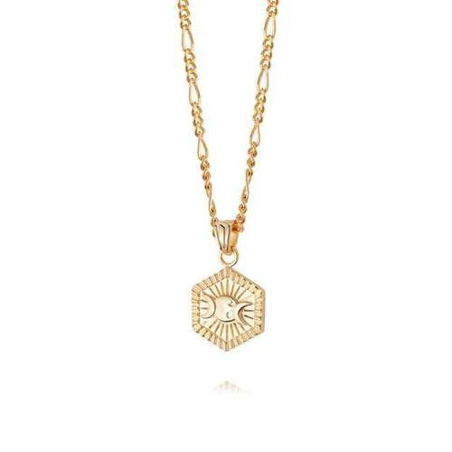 Estée Lalonde Goddess Hexagonal Necklace 18ct Gold Plate - - Daisy London Jewellery | Daisy London Jewellery