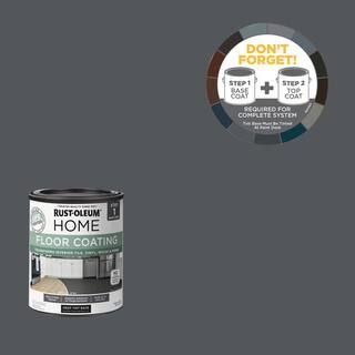 Rust-Oleum Home 1 qt. Charcoal Gray Interior Floor Base Coating-363126 - The Home Depot | The Home Depot