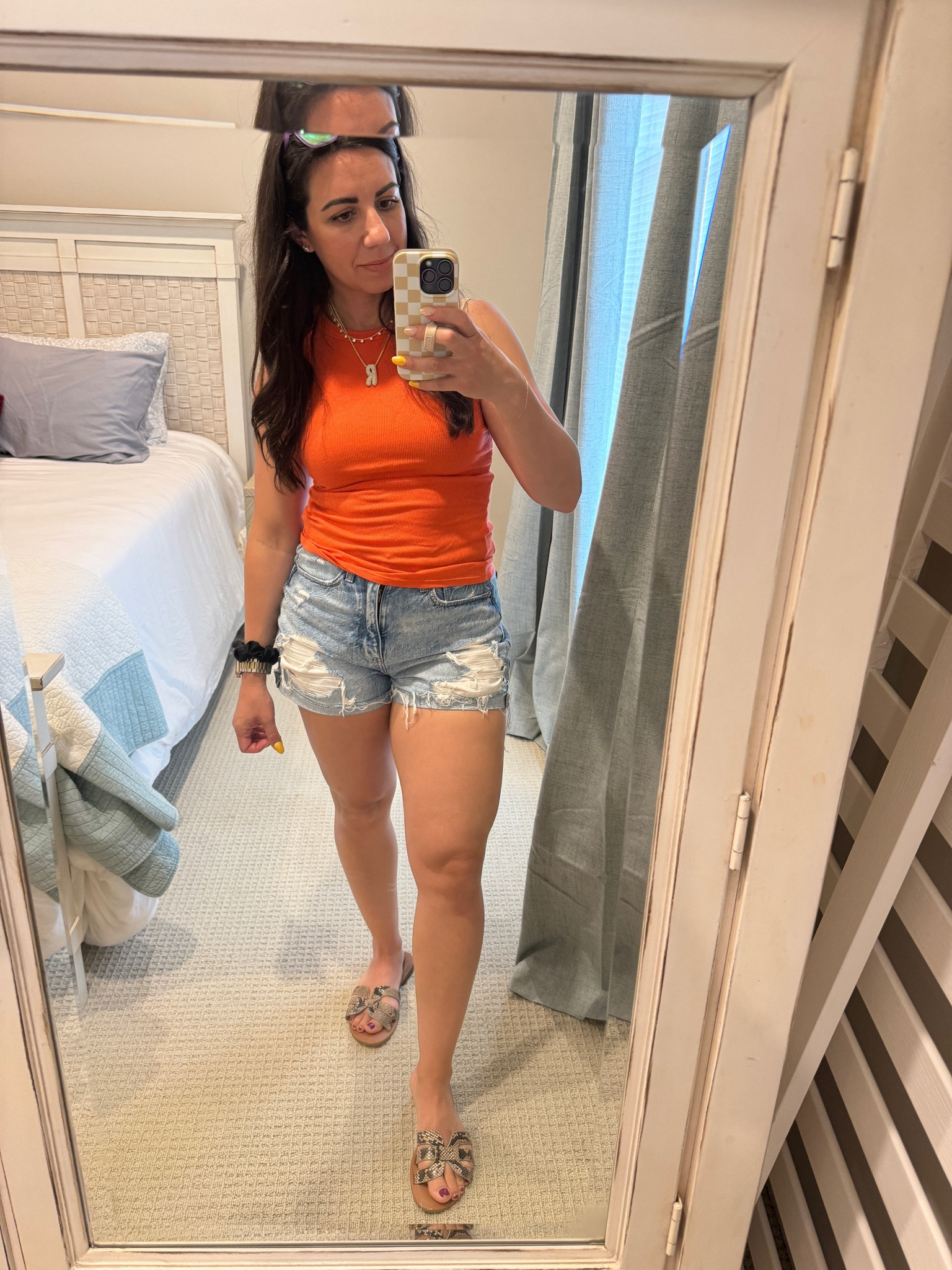 My summer uniform. American eagle mom shorts (4), target tank (s) and my new favorite necklace stack! 

#LTKFindsUnder50 #LTKStyleTip