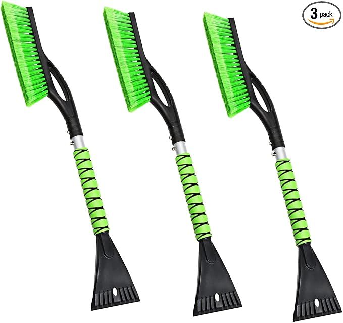 CYEVA 3 Pack 27" Snow Brush with Ice Scraper, Ice Scrapers for Car Windshield, Detachable Snow Re... | Amazon (US)