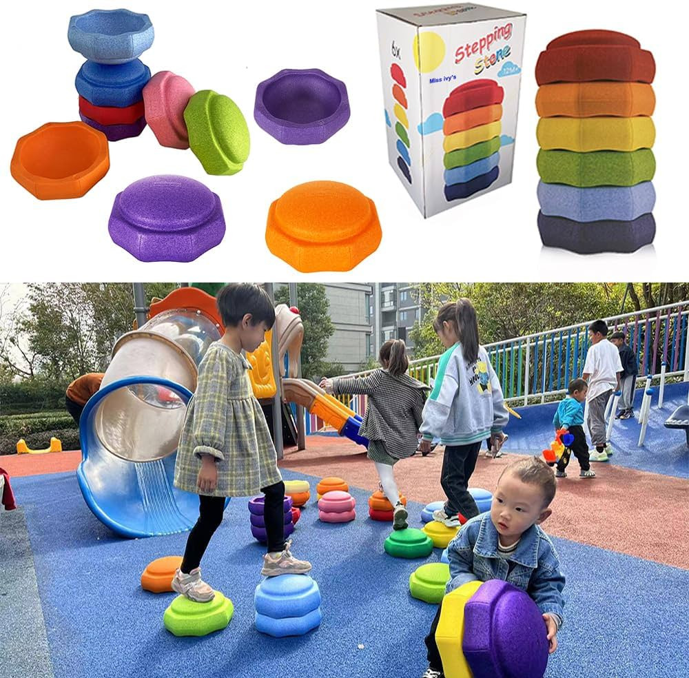 Miss ivy's Balance Stepping Stones for Kids and Also a Stacking Blocks Toy, Balance River Stones ... | Amazon (US)