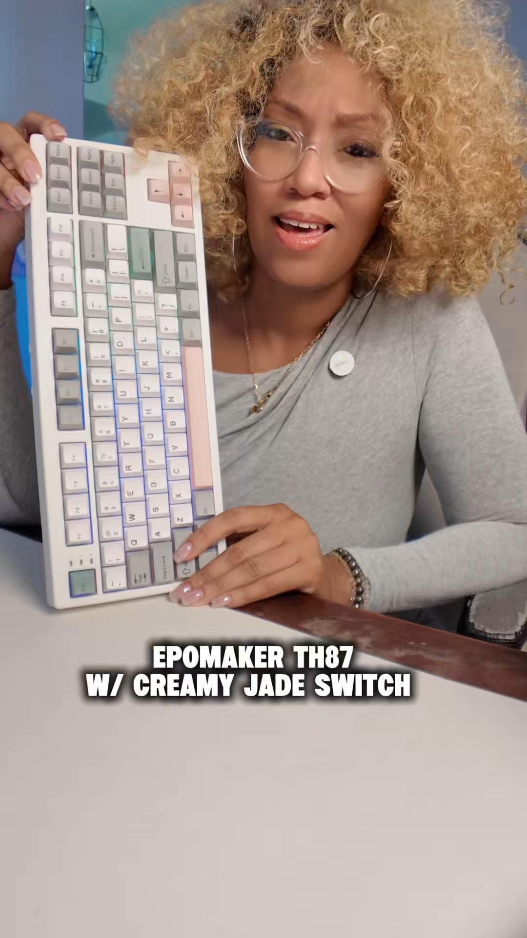 Epomaker TH87 Creamy Jade Switch Keyboard — if you love soft, deep, creamy typing sounds… this one hits different.
This 75% layout board comes loaded with the creamy jade switches that give you that smooth, low-pitch thock with barely any scratch. It’s hot-swappable, gasket-mounted, and built to feel bouncy and luxe with every press.

Perfect for WFH girlies, late-night typing, and anyone building that cozy, aesthetic desk setup that sounds as good as it looks.

These sell fast every restock — grab yours now before this batch disappears.

Hashtags:
#CreamyKeyboard
#EpomakerTH87
#KeyboardASMR
#DeskSetup
#WFHGirlie

#LTKGiftGuide